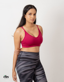 SerenityFlex Sports Bra - Crimson Red