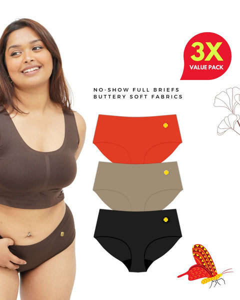 3X Seamless Full Briefs - Assorted