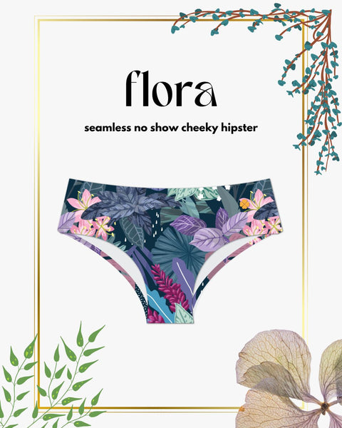 Flora - No-Show Printed Hipster