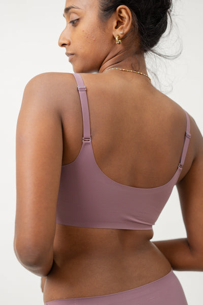 Deep Taupe - Scoop Neck Adjustable Strap Bra